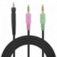 Replacement GSP600 Audio Cable Nylon Braided Cord Compatible with Sennheiser Game One, Game Zero, GS