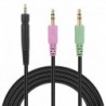 Replacement GSP600 Audio Cable Nylon Braided Cord Compatible with Sennheiser Game One, Game Zero, GS