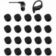 Black Ear Tips for in-Ear Headphones, Extra Small Kids Size 10 Pairs Soft Silicone Earbuds Tips Eart