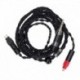 Headphone Audio Cable,Double Needle 8 Core Balanced OCC Silver Plated Audio Cable, for Sennheiser fo