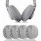 2 Pairs Flex Fabric Headphones Ear Covers, Washable & Stretchable Sanitary Earcup Protectors for Lar