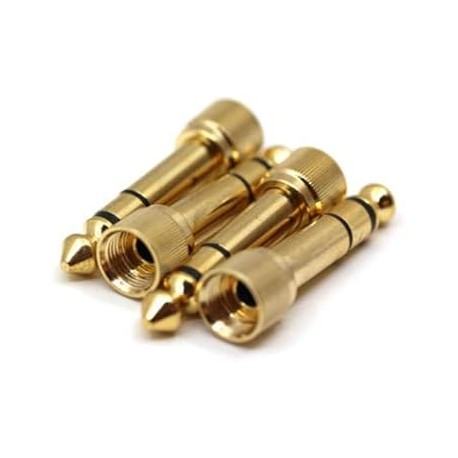 3.5mm to 1/4 Screw On Stereo Adapters for Headphones (4pc Studio Pack)