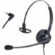 2.5mm Telephone Headset with Microphone Noise Cancelling - Wired Headphones for Call Center & Office