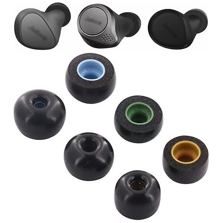 3 Pairs Memory Foam Ear Tips for Jabra Elite 65t,Elite 75t,Active, Elite Sport/Sennheiser Momentum W