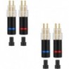 2Sets Earphone Cable Pin Metal Plug Connector Adapter for Sennheiser HD650 HD600 HD580 HD25