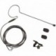 Mini Headset Microphone Replacement Earhook Headset Mic for Sennheiser Wireless System (Black)