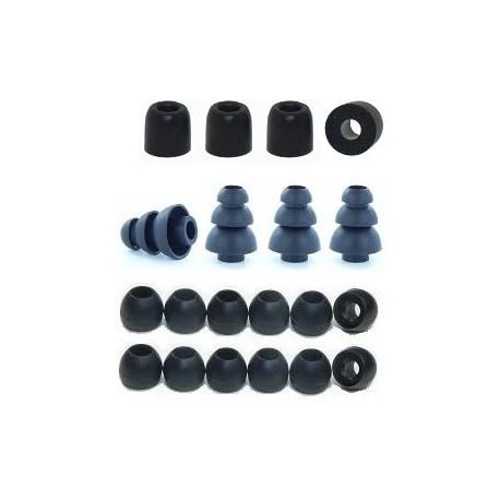 Extra Small Brand Replacement Earphone Tips Custom fit Assortment: Memory Foam Earbuds, Triple Flang