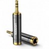 3.5mm to 1/4 Adapter 2 Pack 3.5mm 1/8 Male to 6.35mm Female Audio Jack Plug Converter Headphone Adap
