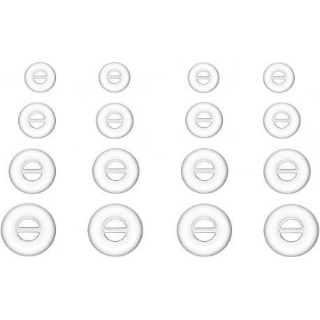 16pcs XS/S/M/L (CL-NSEN) Premium Noise Isolation Eartips Adapters Compatible with Sennheiser (M2 IE)