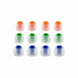 12pcs (NSY-TRSW) 4S / 4M / 4L Premium Silicone Eartips Adapters Compatible with Sennheiser (M2 IE) M