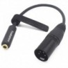 4 Pin XLR to 4.4mm Female 5 Pole Balanced 8 Core Silver Plated Audio Headphone Adapter Cable 15cm [