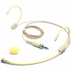 6028 Headset Headworn Microphone - 3.5mm Thread Screw Lock for Sennheiser Wireless Bodypack Transmit