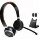 Jabra Evolve 65 Stereo Bluetooth Wireless UC Headphones Bundle - Global Teck Mic Cushions, USB Dongl