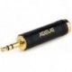 3.5mm(1/8") Male to 3.5mm(1/4") Female Headphones Adapter Pure Copper Jack Adaptor -Black