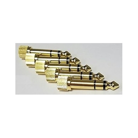 Locking 1/8" - 1/4" Screw on Headphone Adapter for Shure, Sennheiser, AKG, and Other Professional He