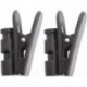 Cable Clips for Headset Wire - 2 Pieces, Black Earphone Clamps for Long Earbud Cords