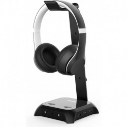 Multifunctional Headphone Stand, USB Hub with Headphone Stand, Powered USB Hub with 6 USB Ports, 3.5