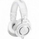 ATH-M50XWH Professional Studio Monitor Headphones, White, Small