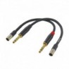Mini XLR Cable, 1/4" TRS Plug to 3-pin Mini XLR Male Headphones Audio Cable 6.35mm TRS to Mini 3-pin
