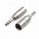 2-Pack 6.35mm 1/4 Inch TRS to XLR Adapter, Male to Male XLR to 1/4 Adapter, 1/4 to XLR Connector