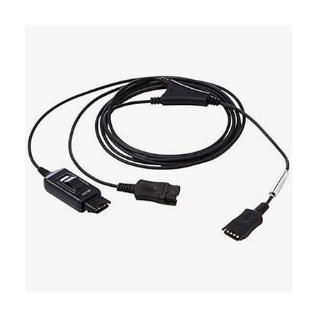 Plantronics Type Agent Headphones Splitter Adapter Telephone Cord with Mute Button, Compatible w/Pla