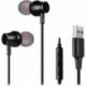 USB Earbuds for Computer, in-Ear USB Headphones with Microphone & 1.8M Long Cord, USB-A Headset Comp