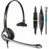 RJ9 Telephone Headset Mono with Noise Cancelling Mic, Quick Disconnect, Only for Plantronics M12 M22