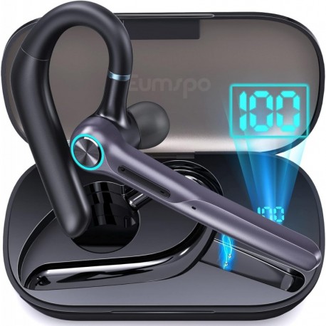 Bluetooth Headset Wireless Earpiece 60Hrs Playback Built-in Dual Mic Noise Canceling Wireless Headse
