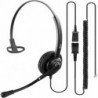RJ9 Telephone Headset with Microphone Noise Cancelling for Office Phones Corded Desk Phone Headset f