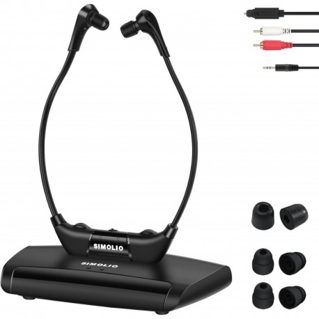 Infrared Wireless TV Headphones, TV Hearing Device for Digital & Analog TVs, TV Listening Headphones