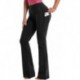 29"/31"/33"/35"/37" Women Bootleg/Wide Legs High Waist Yoga Pants Tummy Control Bootcut Workout Flar