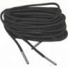 (1 Pair Pack) Coal Black 550 Paracord with Black Steel Tips Shoelaces Boot Laces