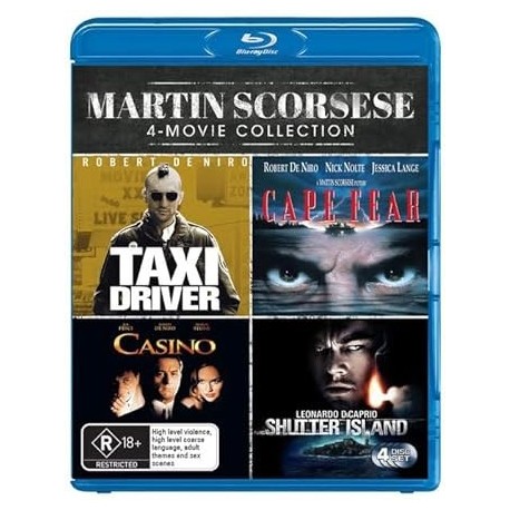 4 Movies - Martin Scorsese Collection - Taxi Driver / Cape Fear / Casino / Shutter Island - Blu-ray