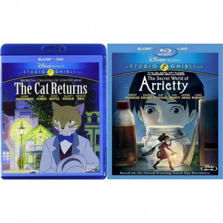 The Cat Returns / Secret World Of Arrietty 4 Disc Blu Ray Set (Disney And Studio Ghibli) Starring: A