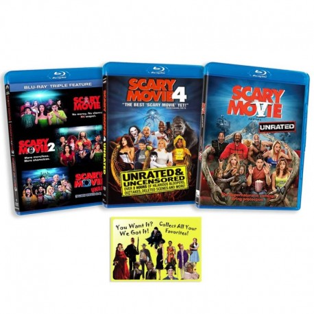 Scary Movie: Complete Comedy Horror Film Franchise Blu-ray Collection (Movies 1-5) with Bonus Art Ca