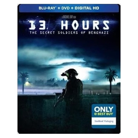 13 Hours: The Secret Soldiers of Benghazi Steelbook with Bonus Content (Blu Ray + DVD + Digital HD)
