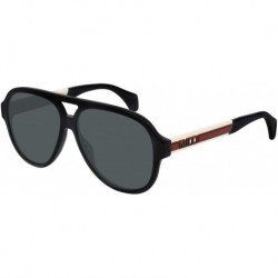 Sunglasses Gucci GG 0463 S 002 BLACK/GREY WHITE