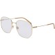 Sunglasses Gucci GG 0396S 001 Gold Metal Square Transparent Lens