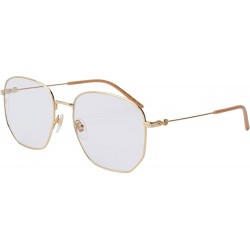 Sunglasses Gucci GG 0396S 001 Gold Metal Square Transparent Lens