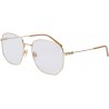 Sunglasses Gucci GG 0396S 001 Gold Metal Square Transparent Lens