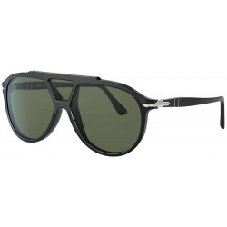 Sunglasses Persol PO3217S 95/31 Black w/ Green Lens 59mm