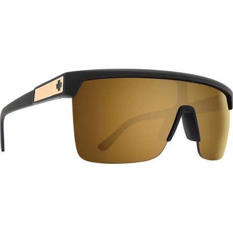 Sunglasses Spy Flynn 5050 25 Anniv Matte Black Gold HD Plus Bronz
